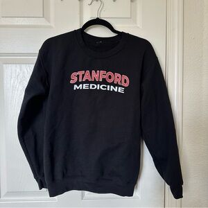 Stanford Medicine Black Crewneck